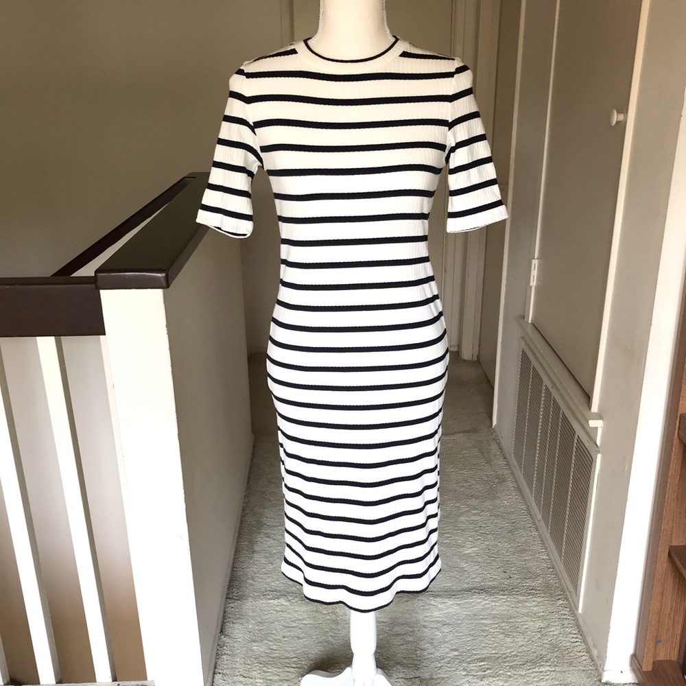 Banana Republic striped midi dress